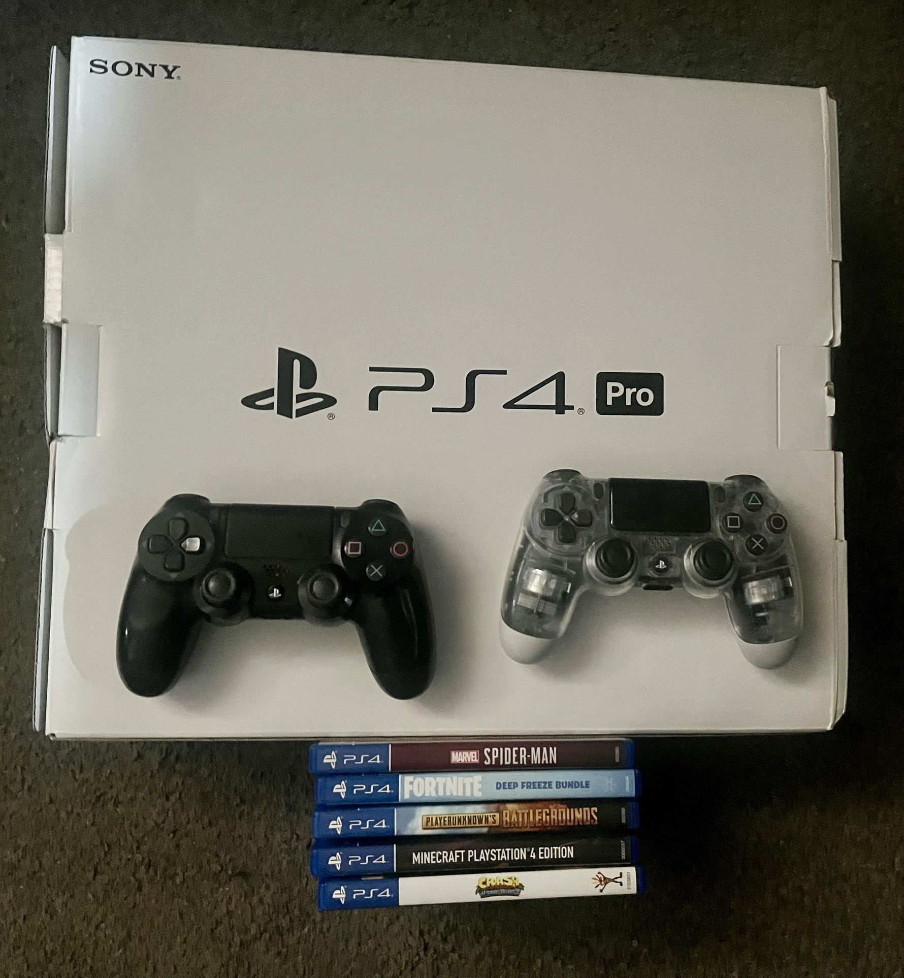 PS4 Pro 1TB With Two Controllers And Games