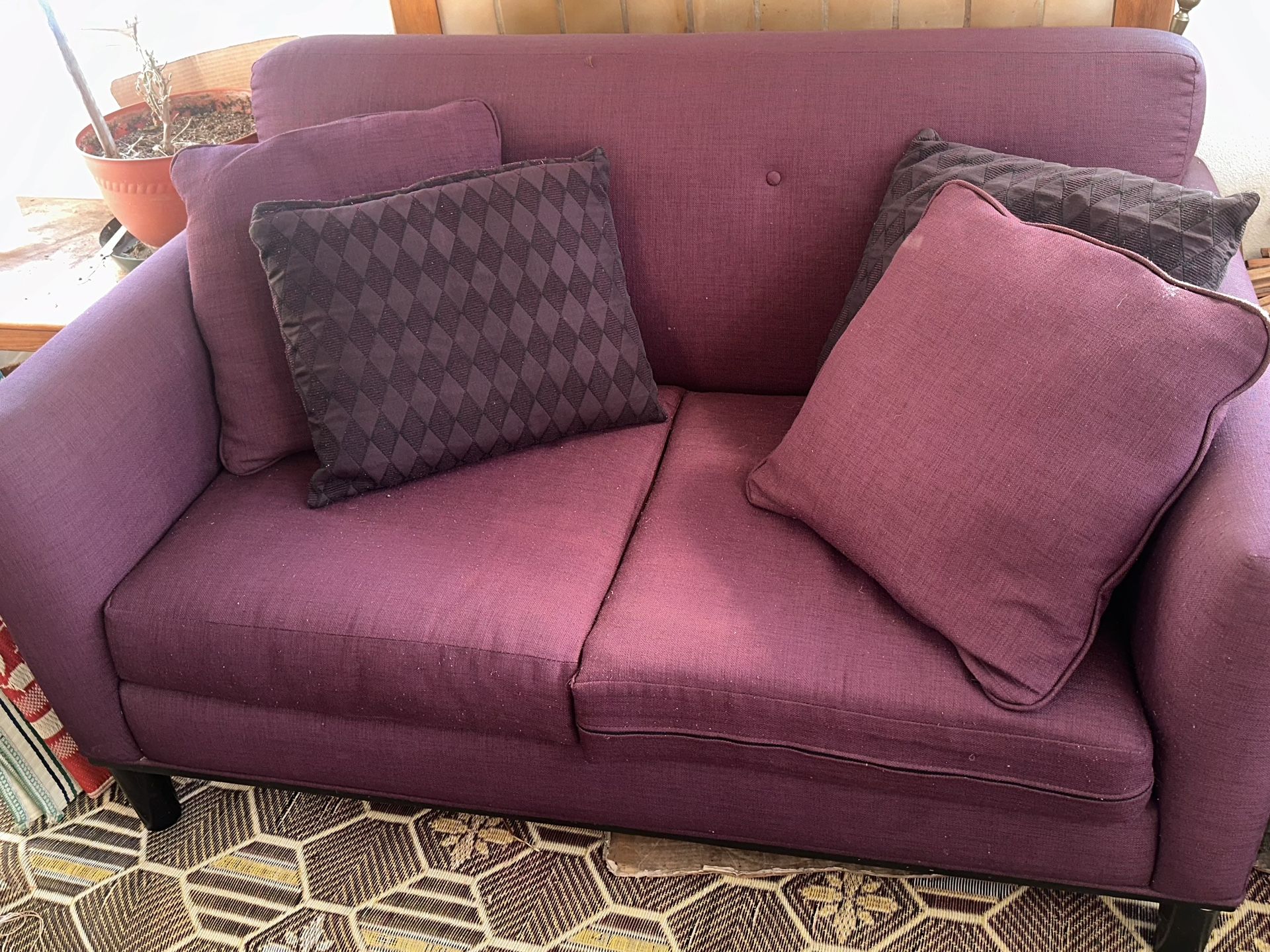 FREE! Maroon 2-Couch Set