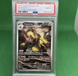 2025 POKEMON BLK EN-BLACK BOLT 147 HAXORUS ILLUSTRATION RARE PSA 10 GEM MINT