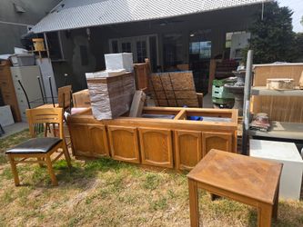FREE Kitchen Cabinet and other stuff in the Garage Sale