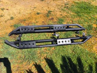 Steel Rock Slider Side Steps with Star Cutouts