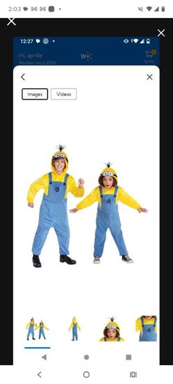Kids Minion Halloween Costume size 6/7