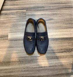 Salvatorre Ferragamo Leather Shoes Navy Blue