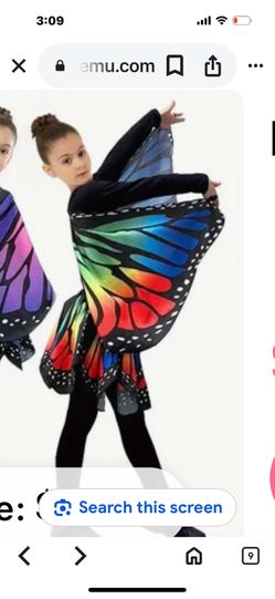Butterfly Costume Girls Size