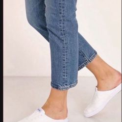 Size 9 Brand New Keds Slides Open shop back keds White Leather 