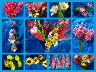 Beautiful Decotative Artificial flowers with vase $60 All