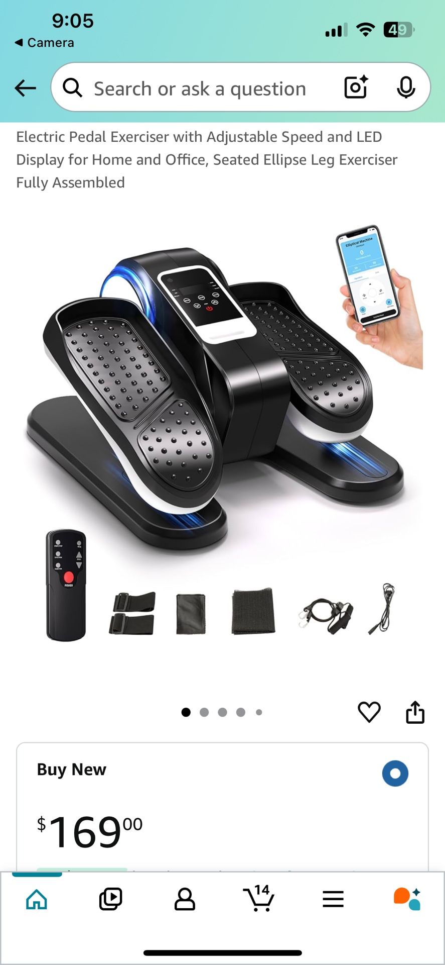Under Desk Elliptical Machine with App
