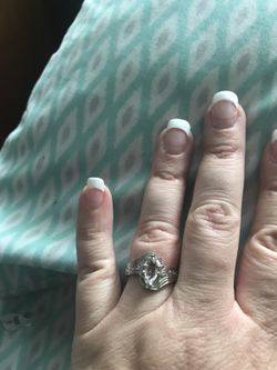 Silver marquis cut ring