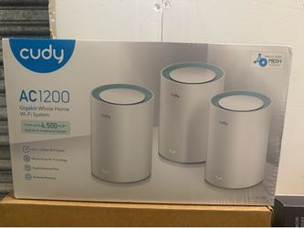 Cudy M1300 3-Pack AC1200 Gigabit Whole Mesh WiFi System, Dual Band, WiFi Extender, High Gain Antennas, VPN, Cloudflare, Connect Up to 150 Devices