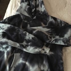 Dark blue-whiteish blue  Tie die hoodie