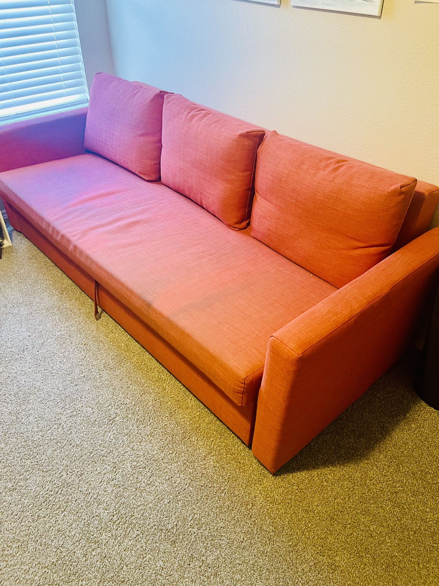 Sleeper sofa, Skiftebo Orange