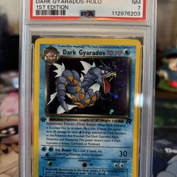 PSA 7 Dark Gyarados Holo 1st Edition #8 (2000) Pokemon Rocket English