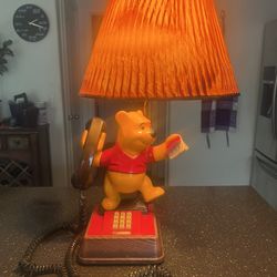 Vintage 1964 Disney Winnie The Pooh Lamp Telephone 