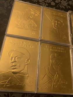 1994 Pro Mint 22 K Gold Baseball Limited Edition Cards With Babe Ruth  Willie Mays And More for Sale in Las Vegas, NV - OfferUp