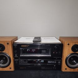 Sony Vintage Av Receiver/Sony 5 Disk Changer/Infinity Bookshelf Speaker's 