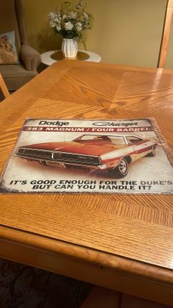 Metal Sign - 1969 Dodge Charger. 12” x 15”