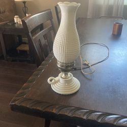 Antique  White Glass Lamp