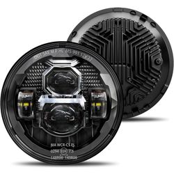 HWSTAR 2023 Upgraded 1000% Brighter Anti-glare 7 Inch Led Headlights Round Compatible with Jeep Wrangler JK JKU TJ LJ Chevy Ford GMC Dodge Mazda Nissa