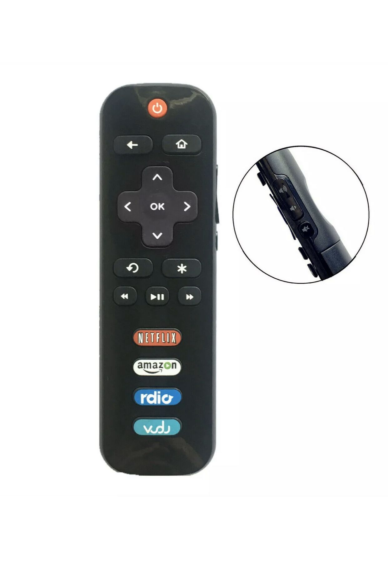 IR Remote Control for HISENSE Roku TV with NETFLIX amazon Rdio Vudu app keys