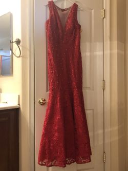 Red mermaid dress