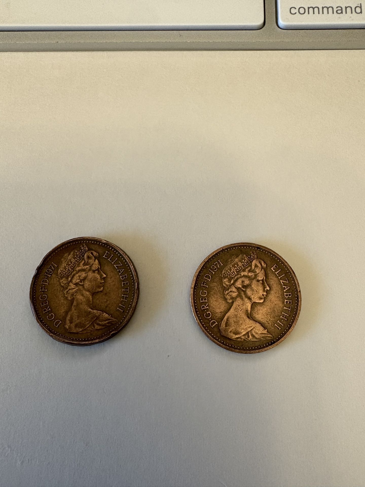 2 - 1971 Elizabeth ll New Pennys