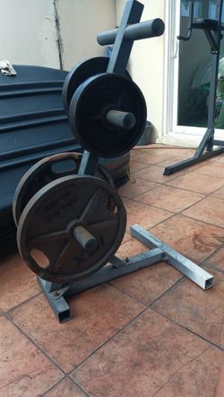 Olympic Weights + Rack