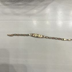 14k Gold Bracket Rose Gold And Sliver