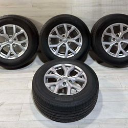 (Set of 4) 18’ Inch Jeep Grand Cherokee Wheels & Tires OEM 18x8 +50 265/60/18 Michelin All Season
