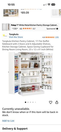 Tangkula Kitchen Pantry Cabinet