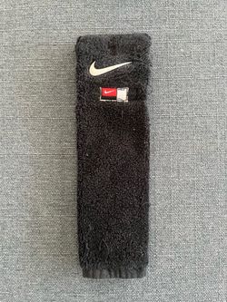 Black Nike football towel