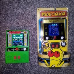 Basic Fun Pac-Man (New) and Frogger Mini Arcade Games Tested Working See Pics 