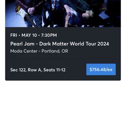 Pearl Jam Tickets For May 10th 