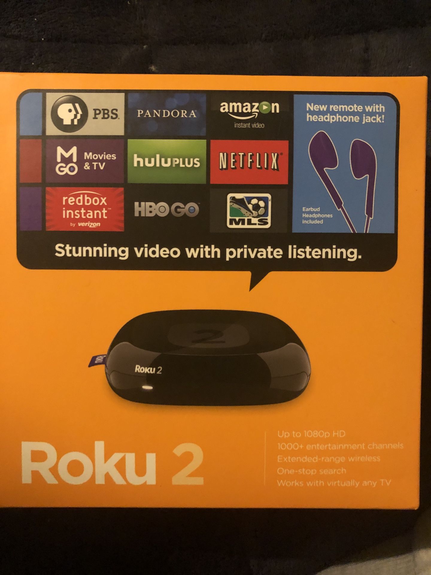 Roku 2 Streaming Player with headphone jack