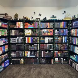 7 Black Ironck 6-Tier Bookshelves