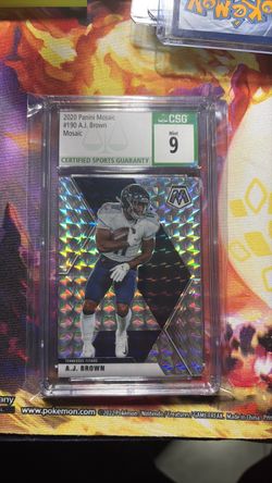 2020 Panini Mosaic A.J. Brown #190 CSG Mint 9