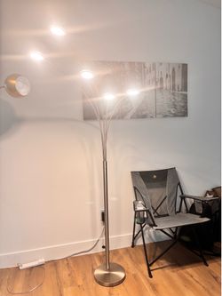 Silver floor lamp