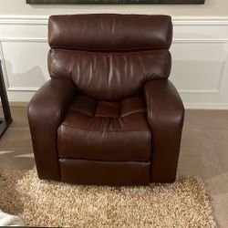 Brown Leather Electric Recliner