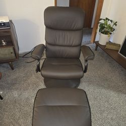 Reclining Armchair with Ottoman – Very Good Condition