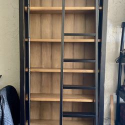 Tuscan Bookshelf and Ladder 