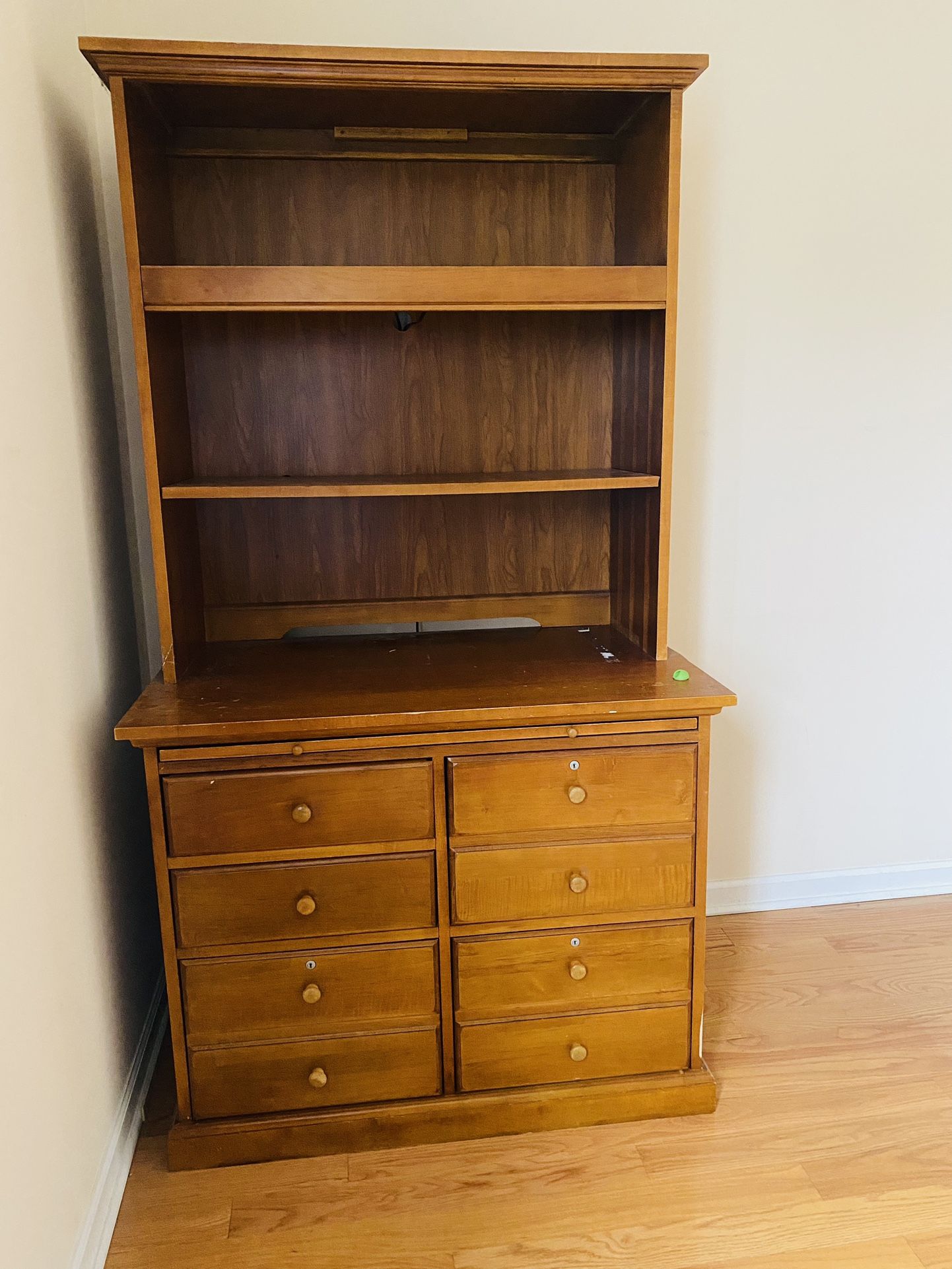 Wooden Study Table And Book Rack