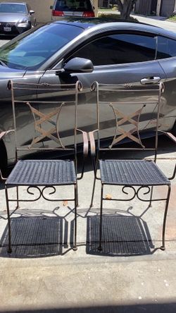 Vintage wrought iron patio chairs