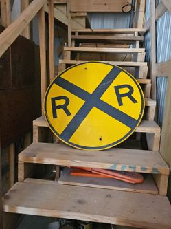 Metal RR Crossing Sign
