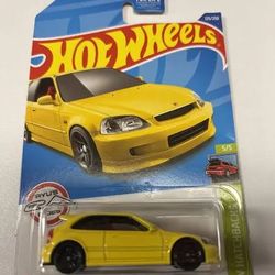 Hot Wheels '99 Honda Civic Type R (EK9) Yellow HW Hatchbacks 5/5