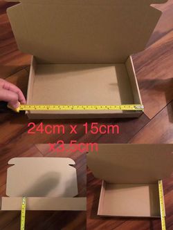 100 boxes Brand New Kraft mailer Boxes for sale 24cm x 15cm x 3.5cm