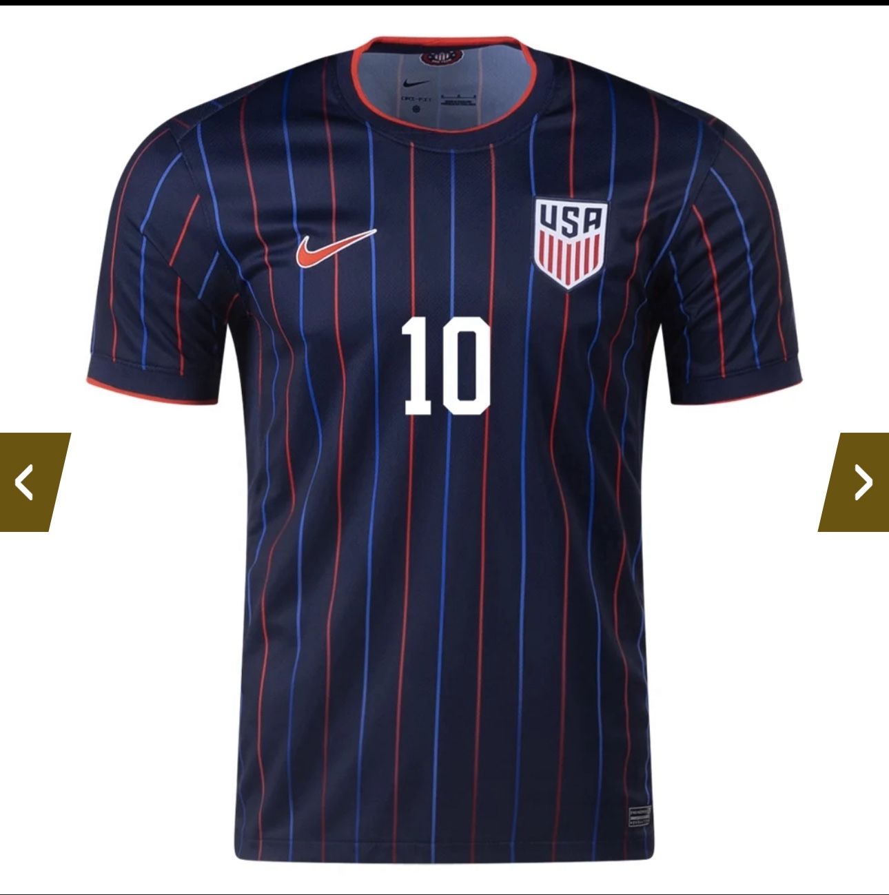 Men’s USA Pulisic Soccer Jersey - Small