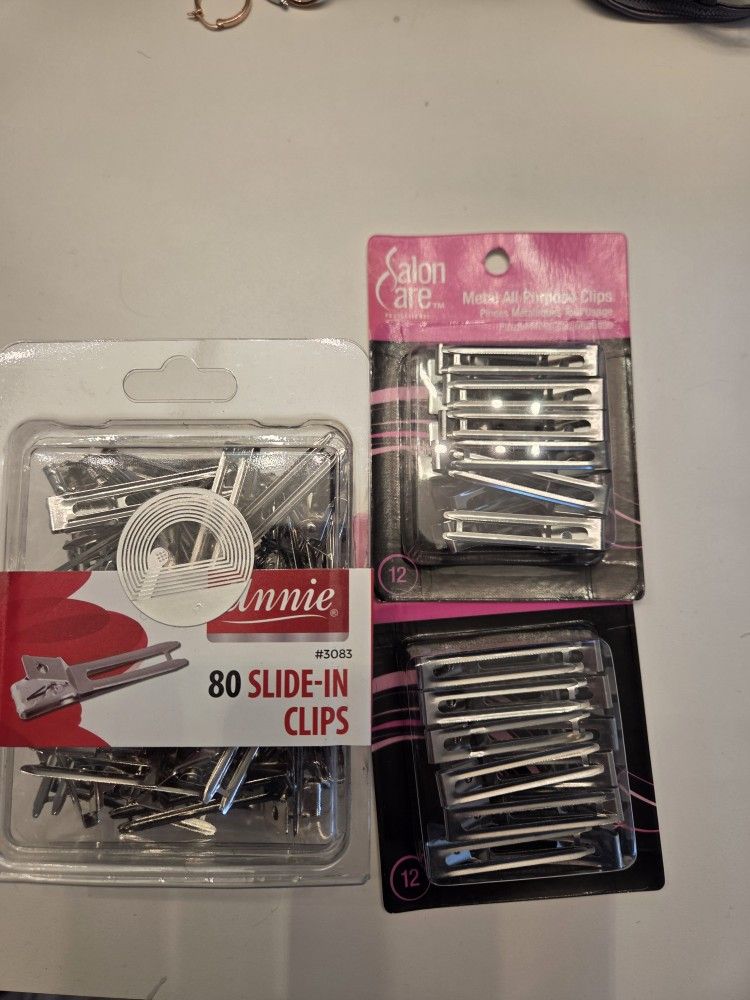 Hair Slide In Clips Qty 104