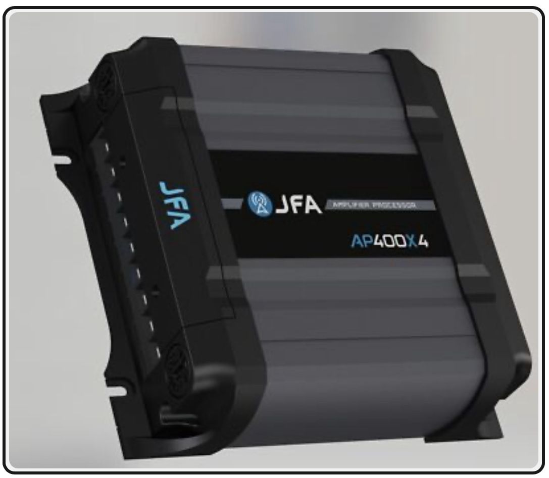 JFA 2-in-1 Amplifier & Audio Processor 400X4 Class D for Car & Motorcycle
