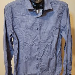 Denim & Flower Dress Shirt, L (0248)