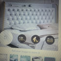 Brand New Queen Size LED with Charging Cable Built in Speakers. 