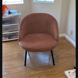 Pink Modern Suede Chair